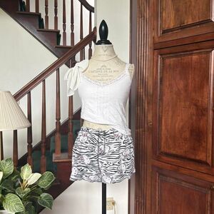 Hello Kitty PJ Shorts Sanrio Cotton Sleep Loungewear Elastic Waistband